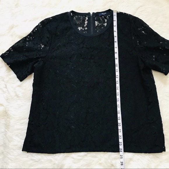 NWOT Madewell Lace Refined Tee Blouse short sleeve - Picture 6 of 8